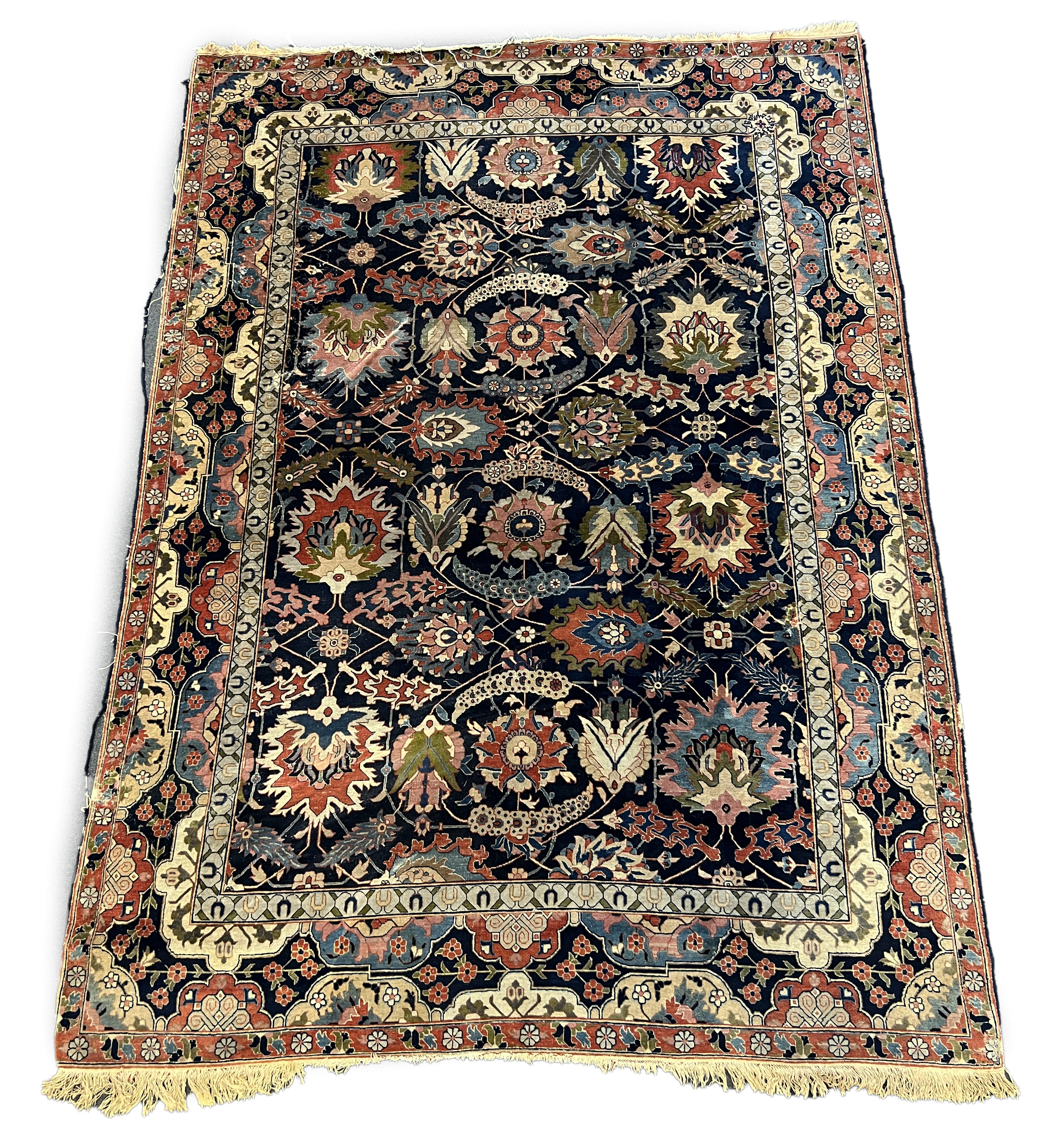 An early 20th century Benlian Tabriz carpet, signed Mahmud, 320 x 225cm